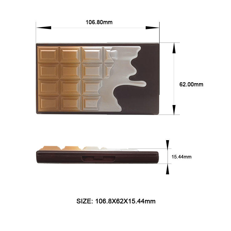 Y330 スウィート チョコレート 2 色大容量アイシャドウ パレット カスタム装飾品